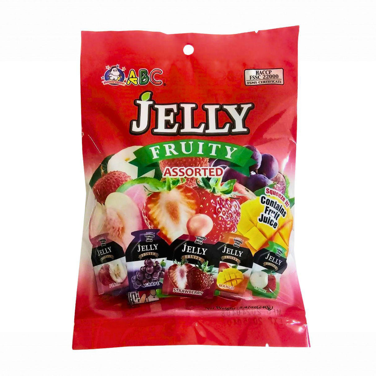ABC FRUITY JELLY ASSORTED 12P 8.47 OZ