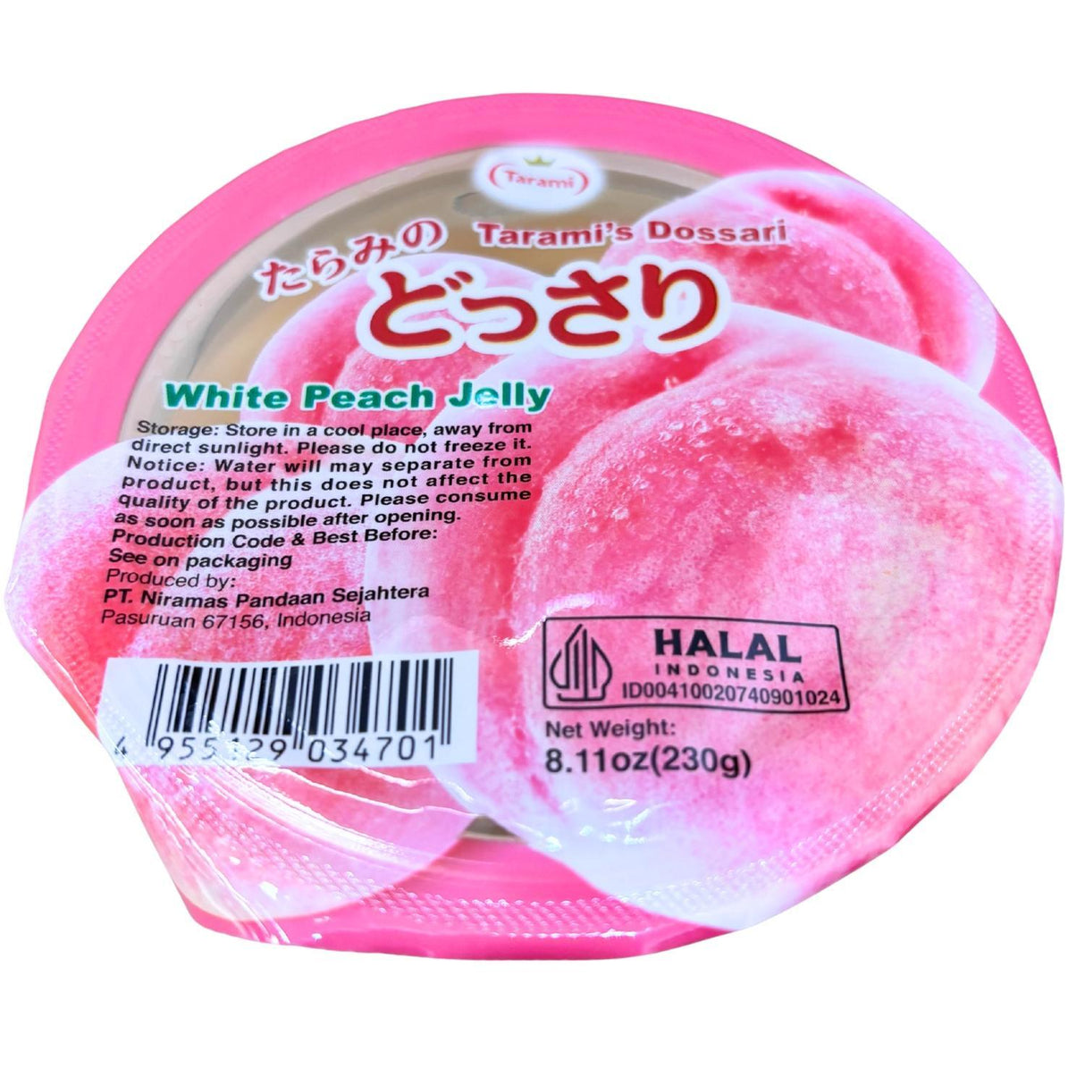 TARAMI DOSSARI PEACH JELLY 8.11OZ/230G