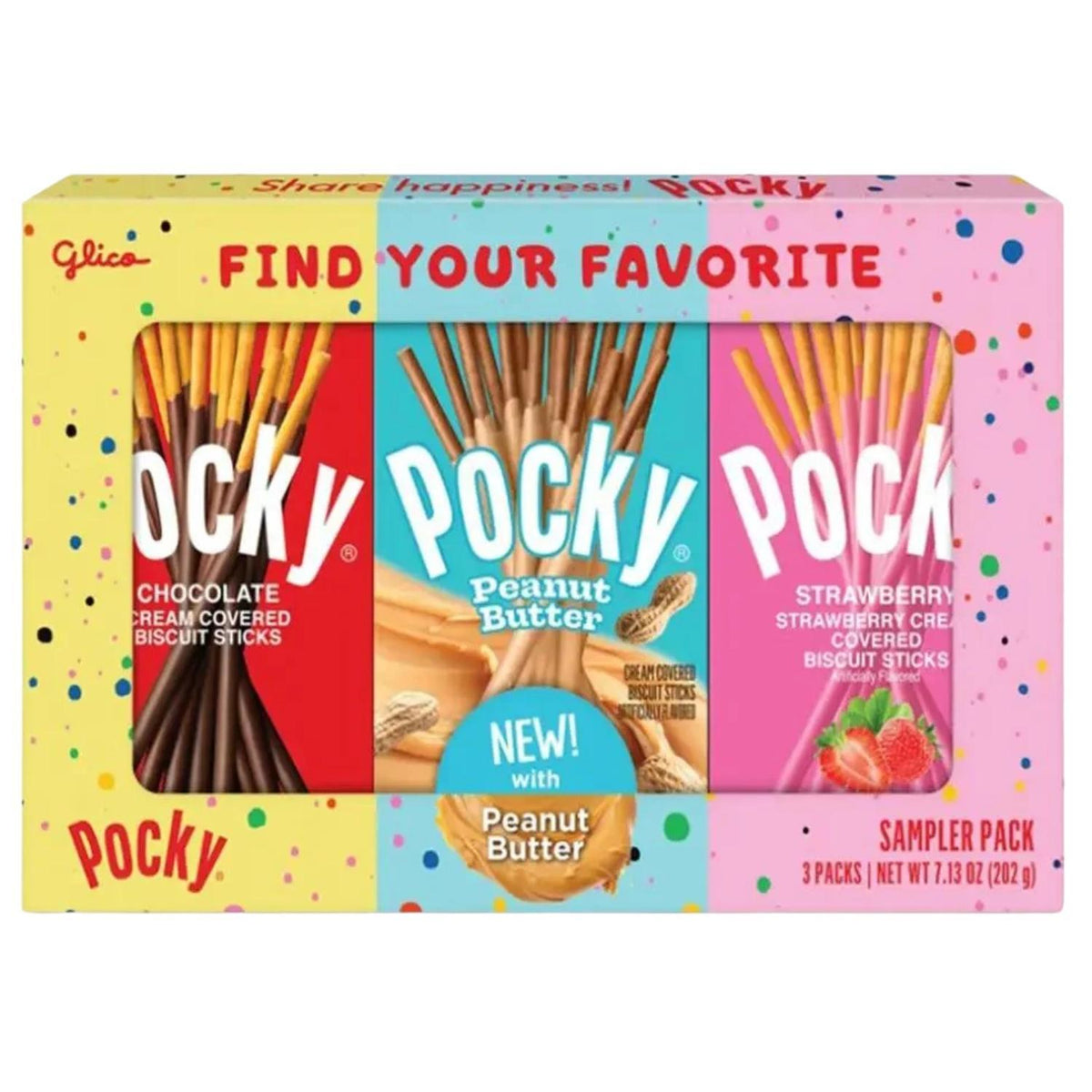 GLICO POCKY SAMPLER 3 PACK REG SIZE