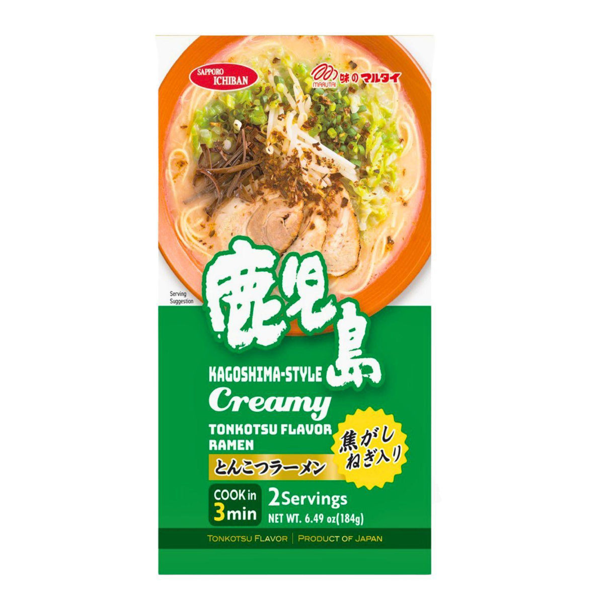 SAPPORO ICHIBAN KAGOSHIMA TONKOTSU RAMEN 6.49OZ