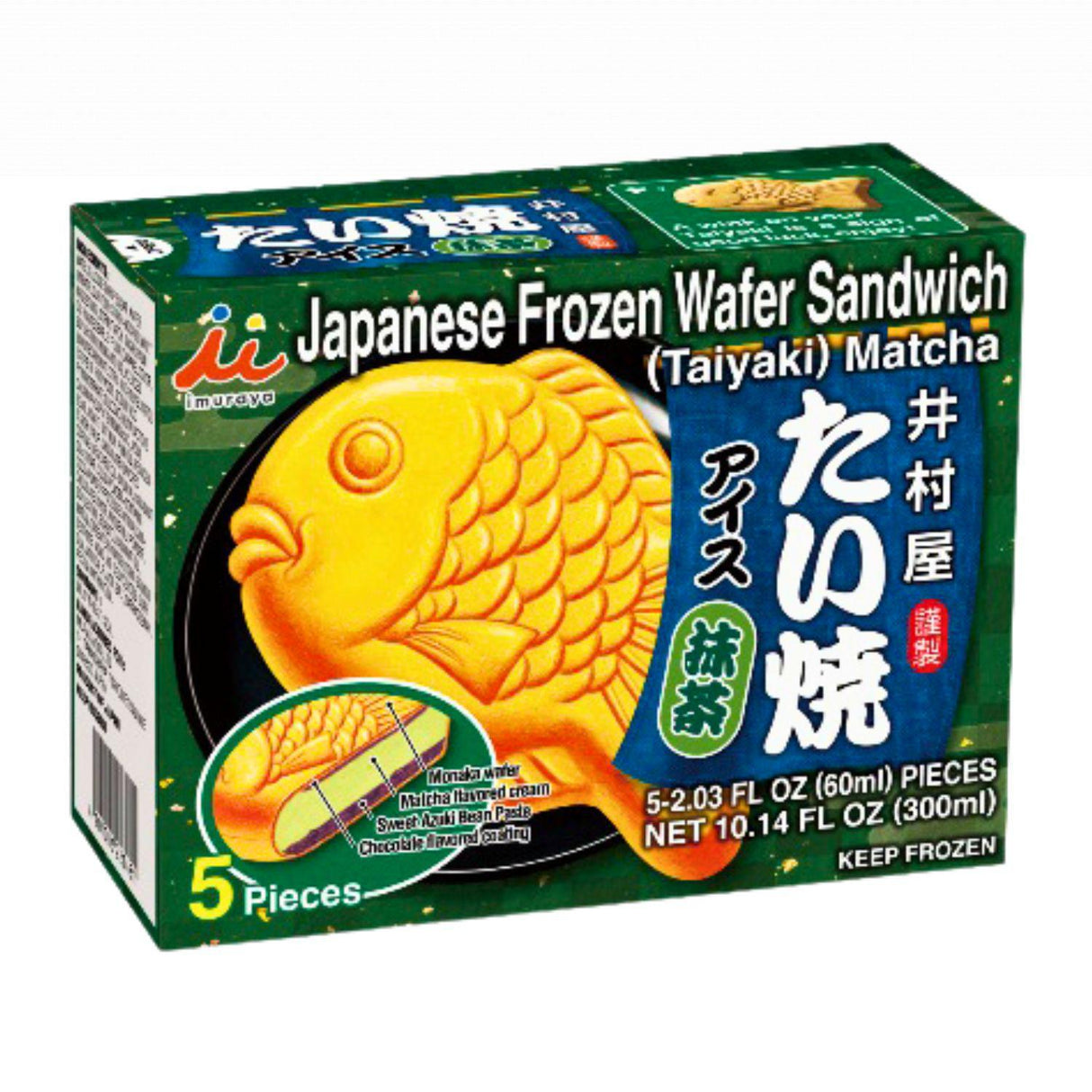 IMURAYA TAIYAKI MATCHA ICE 5P - GOHAN Market