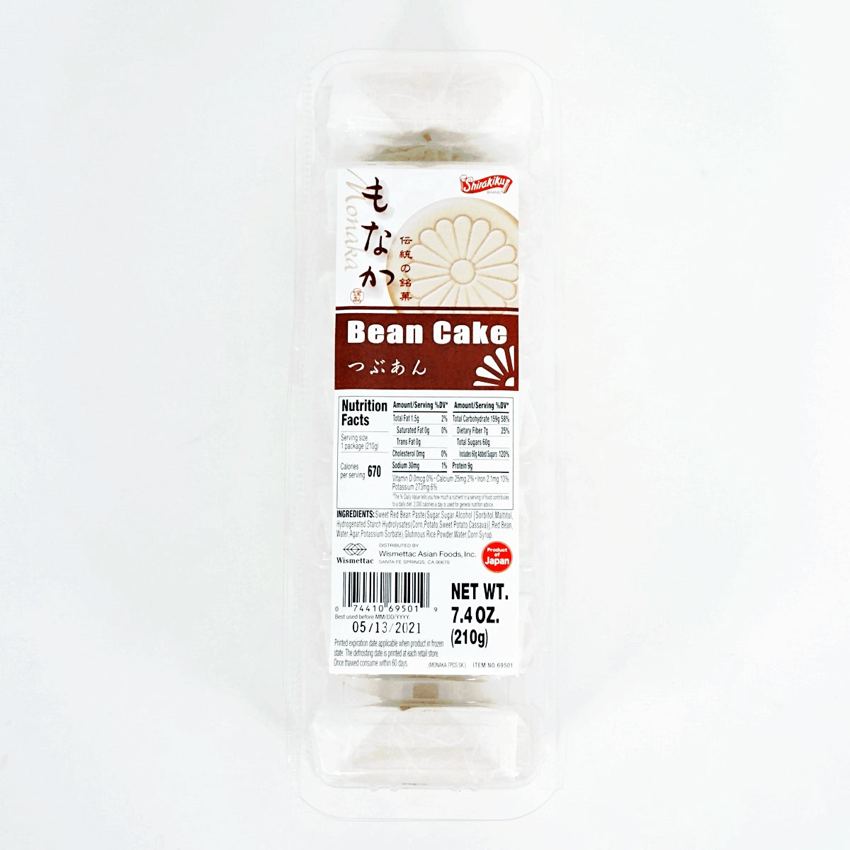 SHIRAKIKU BEAN CAKE MONAKA TSUBUAN 7.4 OZ/210G