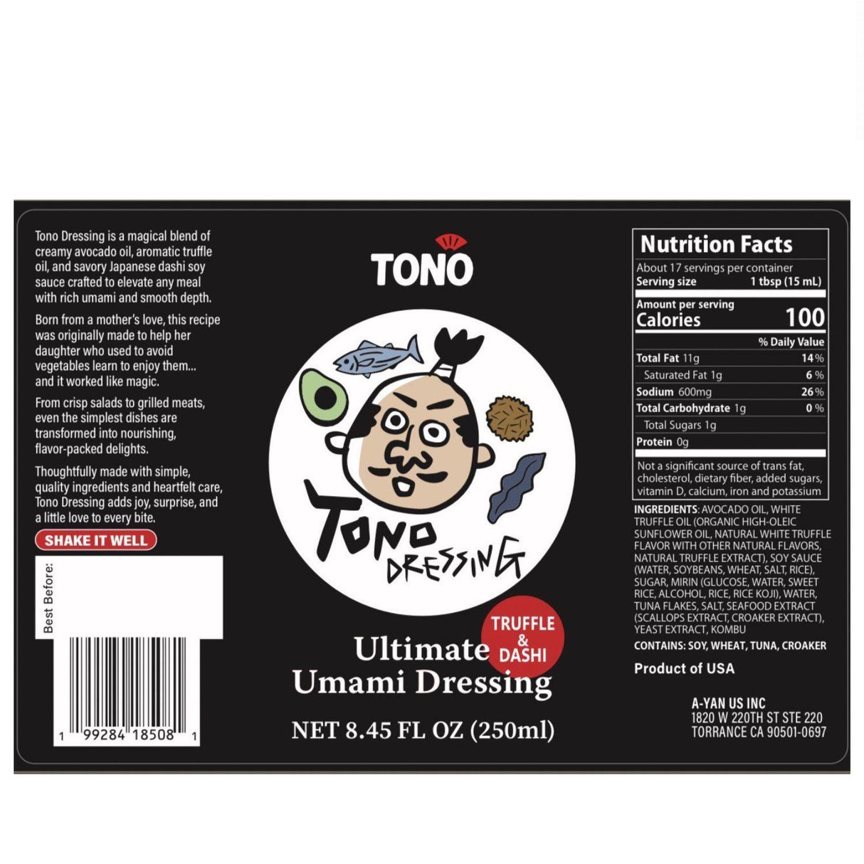 TONO UMAMI DRESSING 8.45OZ/250ML