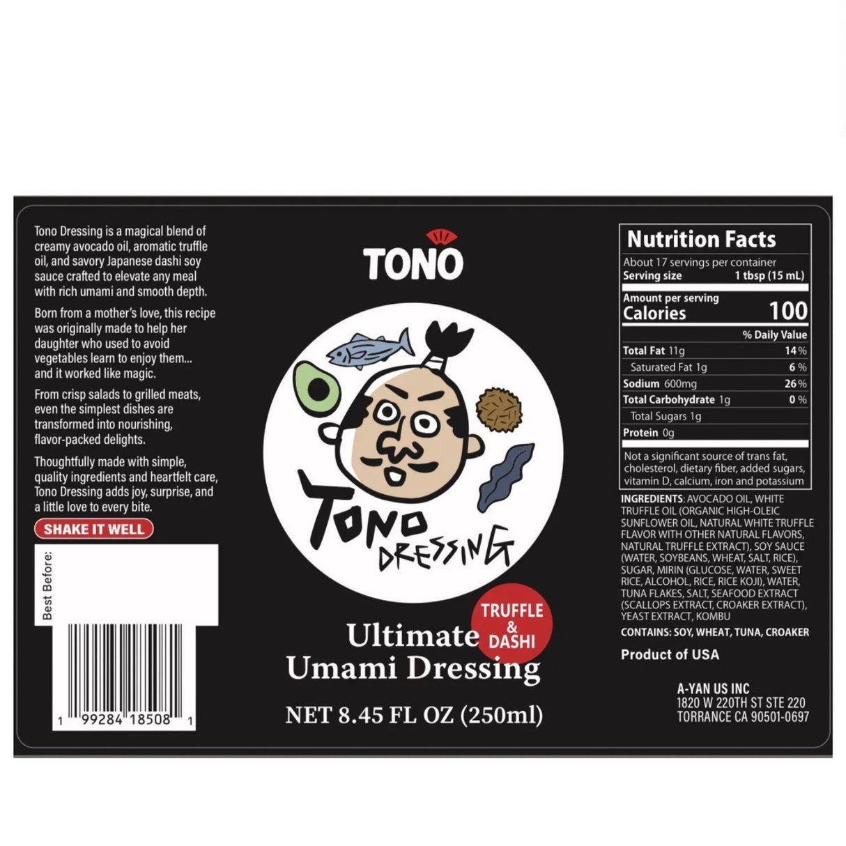 TONO UMAMI DRESSING 8.45OZ/250ML - GOHAN Market