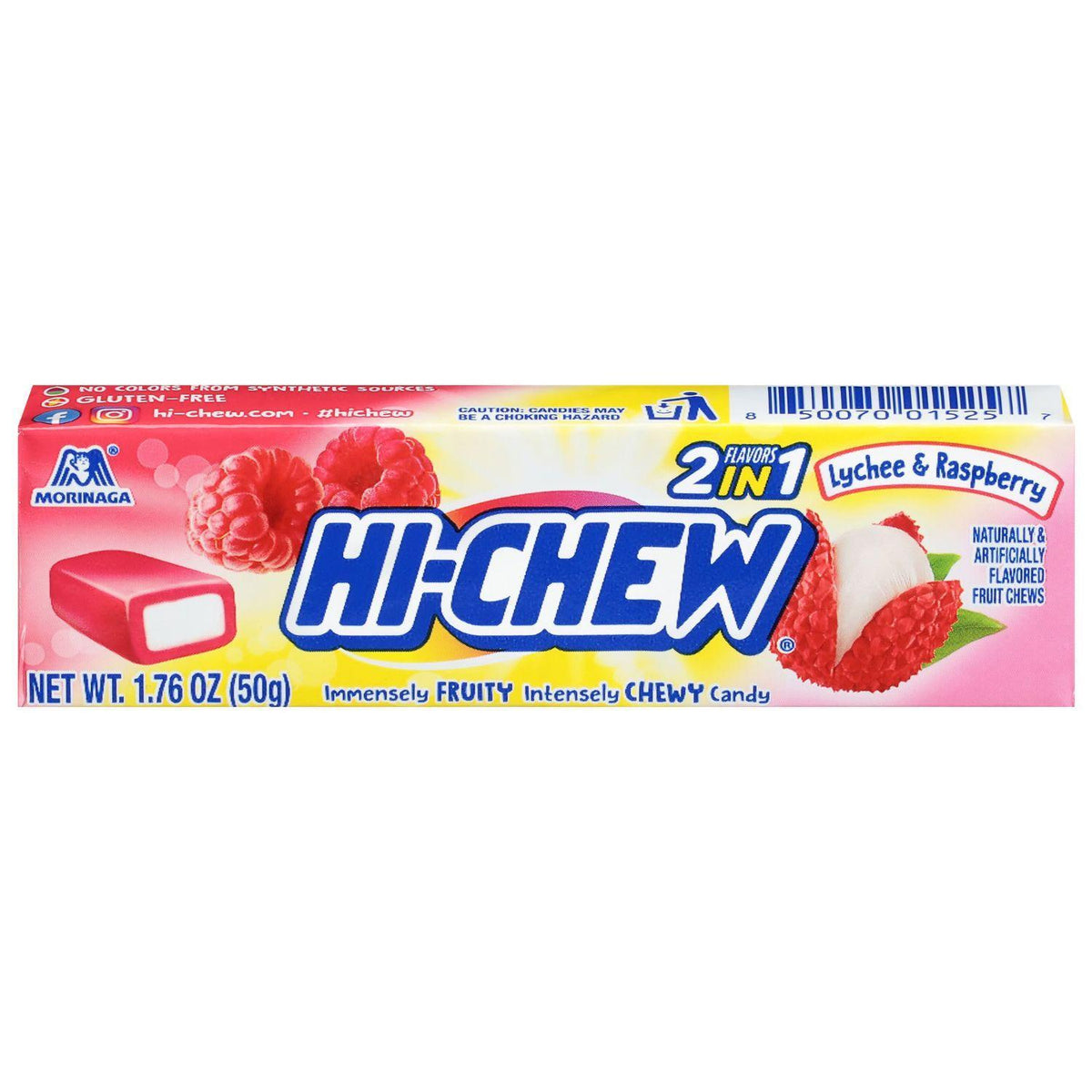 MORINAGA HI-CHEW LYCHEE & RASPBERRY 1.76OZ/50G