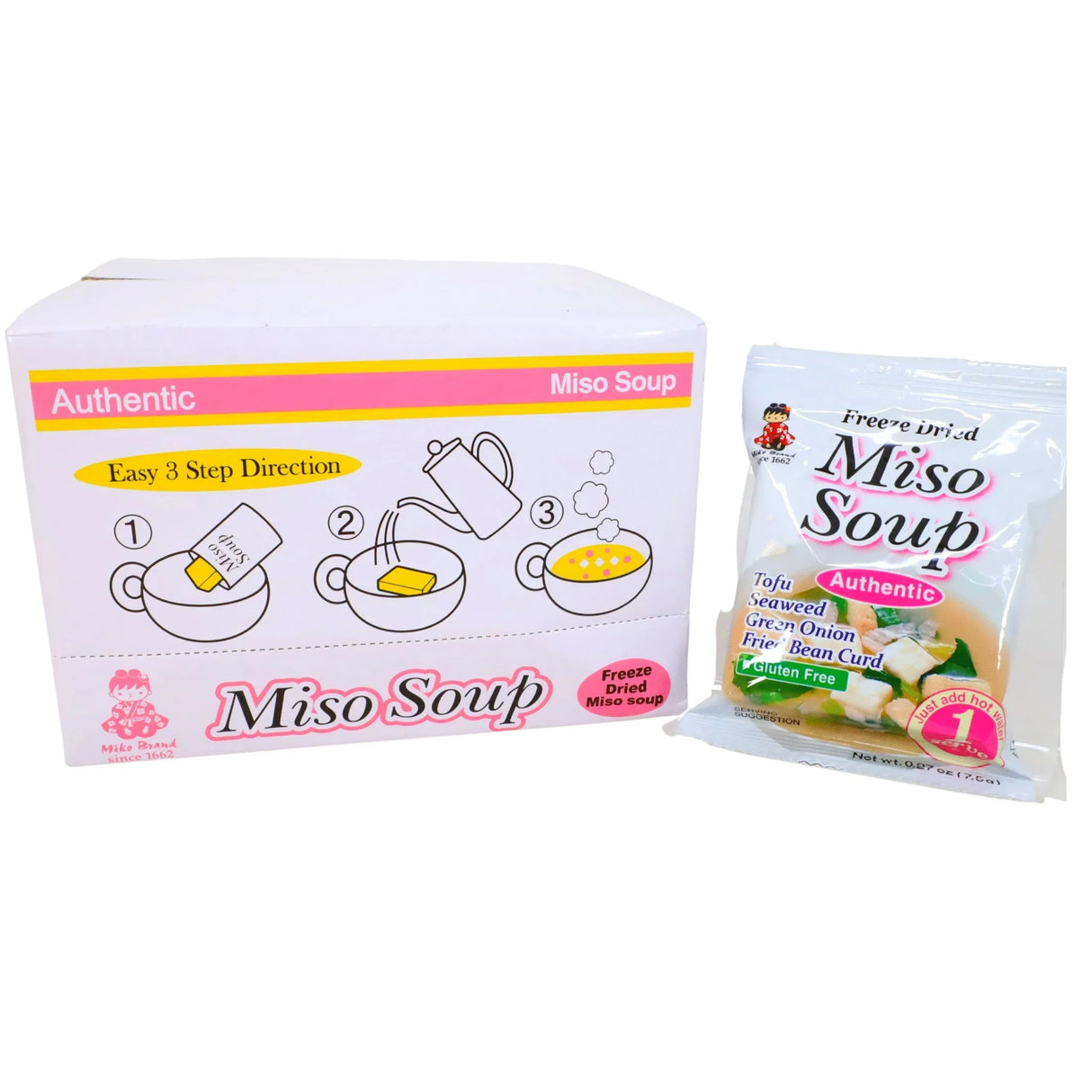 MIYASAKA SHINSHU-ICHI FREEZE DRIED AUTHENTIC MISO SOUP, 0.27-OUNCE - GOHAN Market