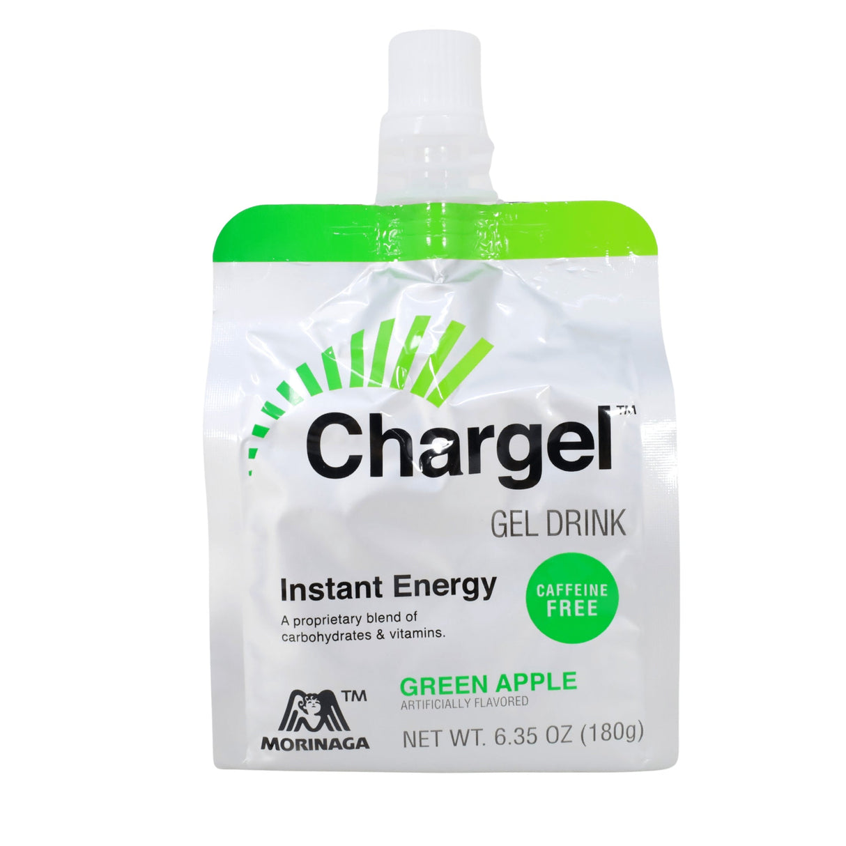 MORINAGA CHARGEL GREEN APPLE FLAVORED INSTANT ENERGY GEL DRINK 6.35OZ/180G