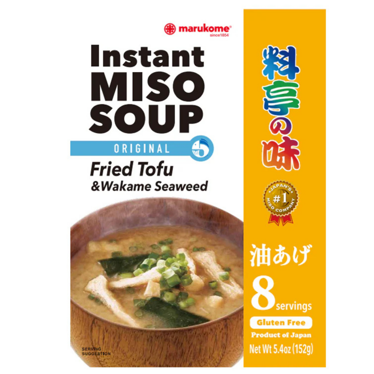 MARUKOME INSTANT MISO SOUP NO MSG ADDED FRIED TOFU 5.4OZ/153G - GOHAN Market