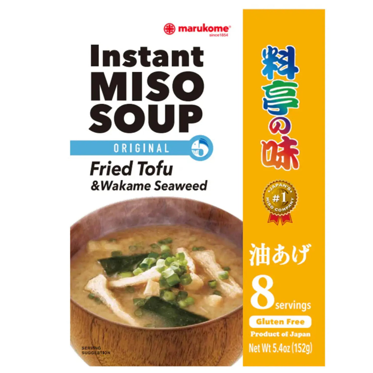 MARUKOME INSTANT MISO SOUP NO MSG ADDED FRIED TOFU 5.4OZ/153G - GOHAN Market