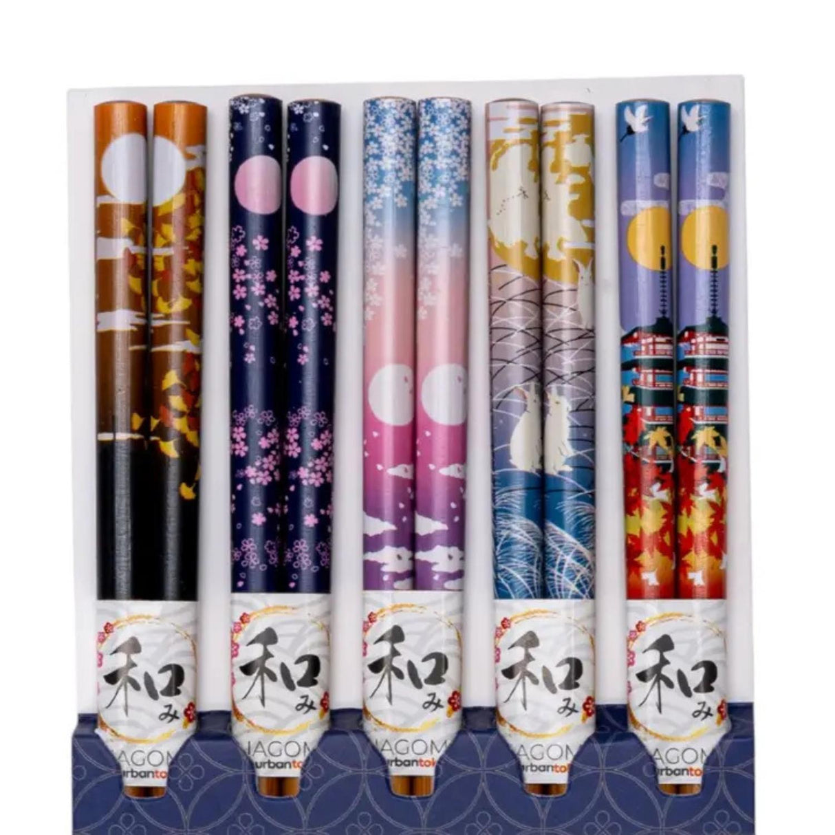 5 PIECE CHOPSTICKS SET SCENERY