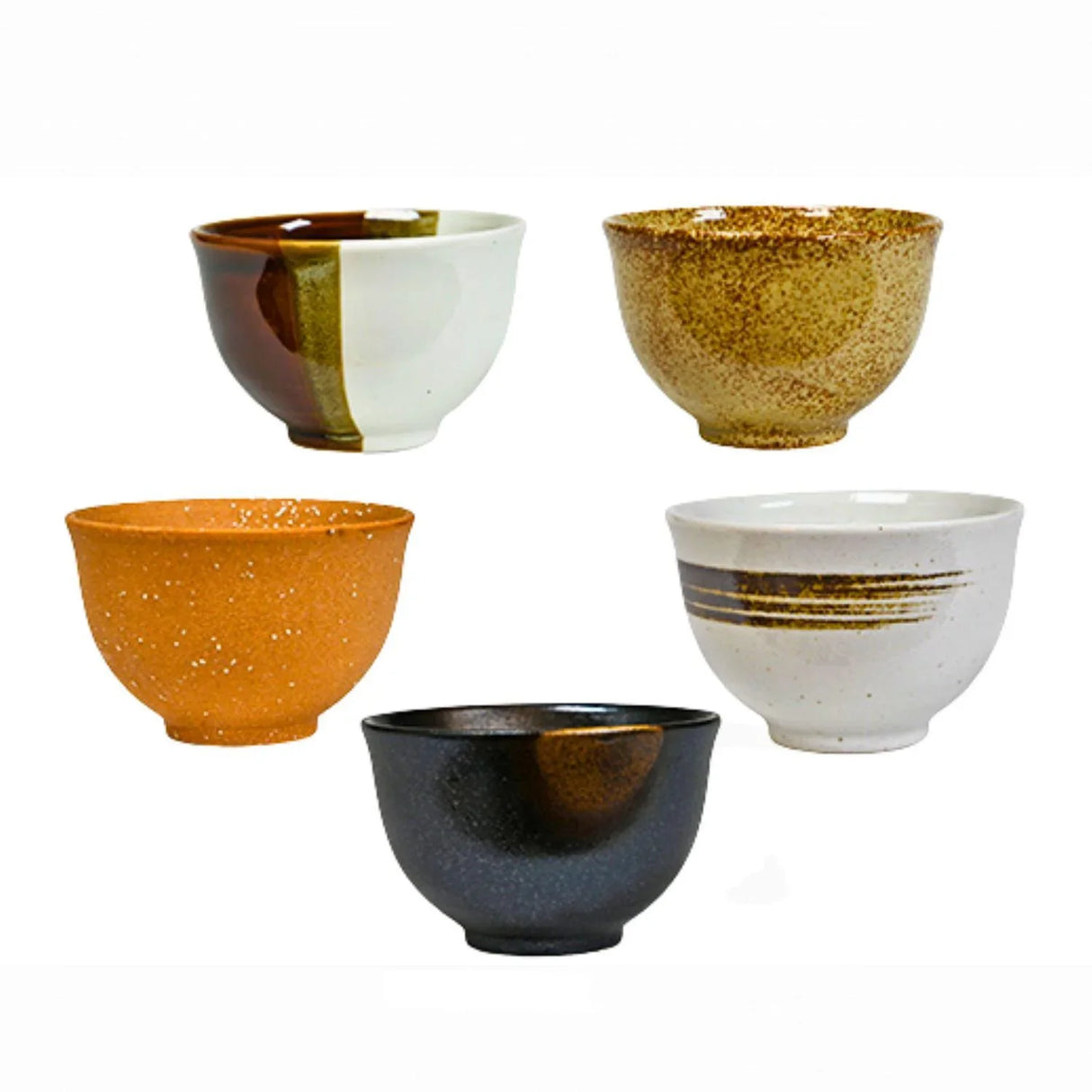 5PC 12OZ RICE BOWL SET B - GOHAN Market