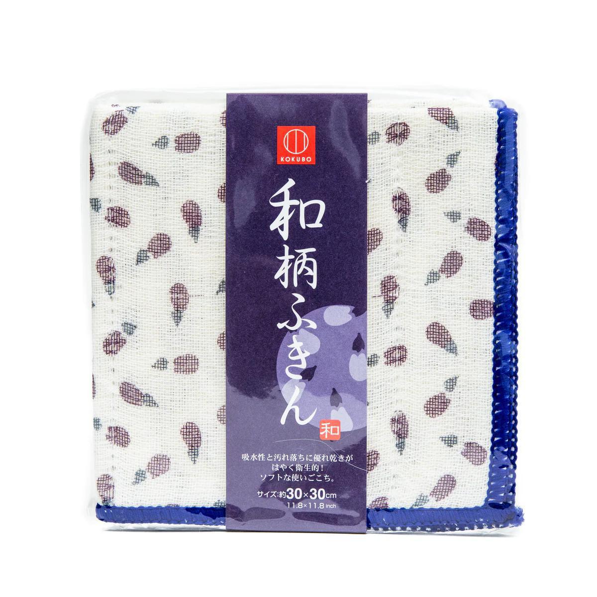TRADITIONAL JAPANESE PATTERN KITCHEN CLOTH(EGGPLANT)