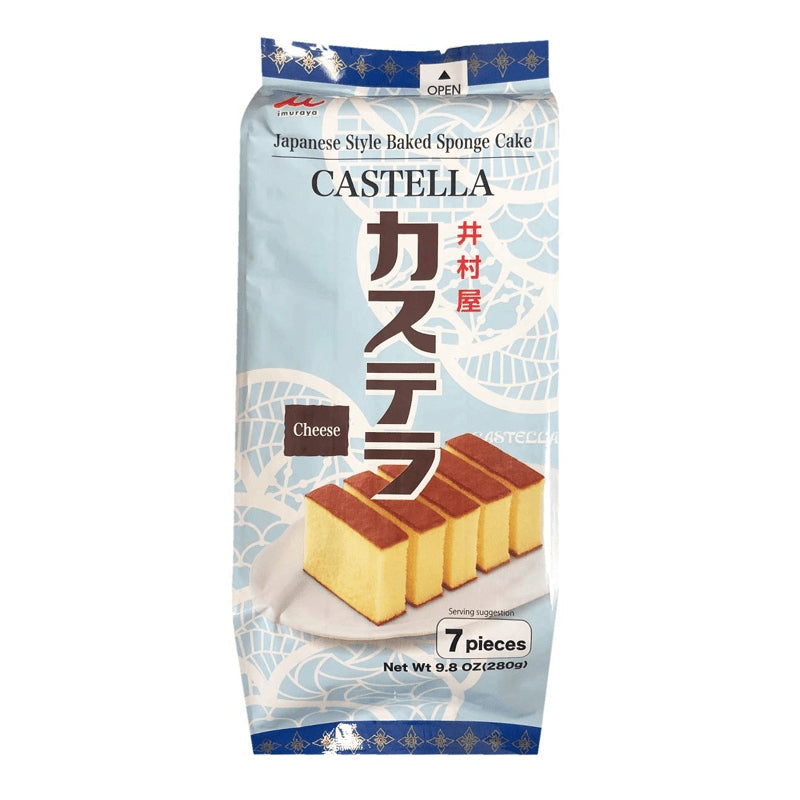 expiring on 06/18/2024 Imuraya Japanese Style Castella Pre-Sliced Baked Sponge Pound Cake 9.8oz, 7 Pieces Cheese