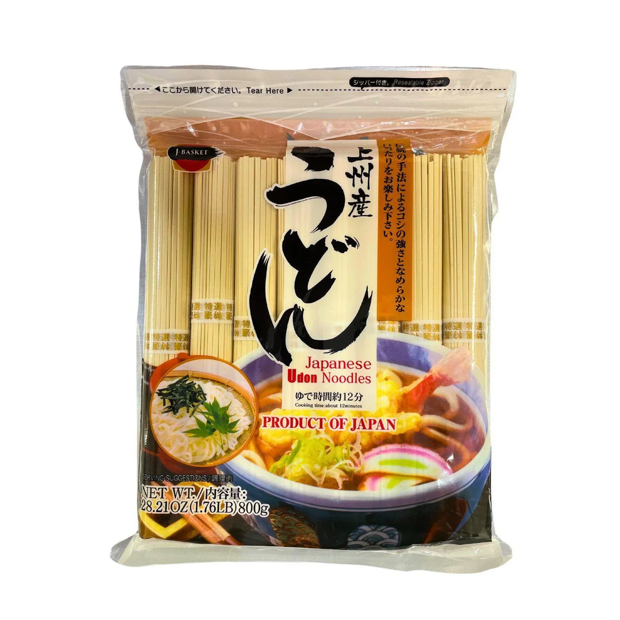 J-BASKET JAPANESE UDON DRIED NOODLES 28.21OZ/800G