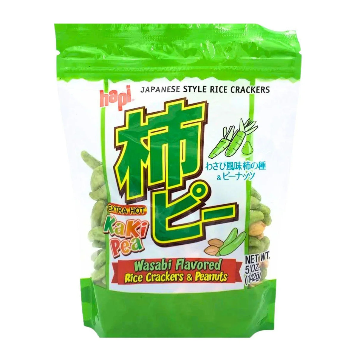 EXPIRING ON 1/7/2026 HAPI KAKIPEA KAKI NO TANE WASABI 5OZ/141G - GOHAN Market