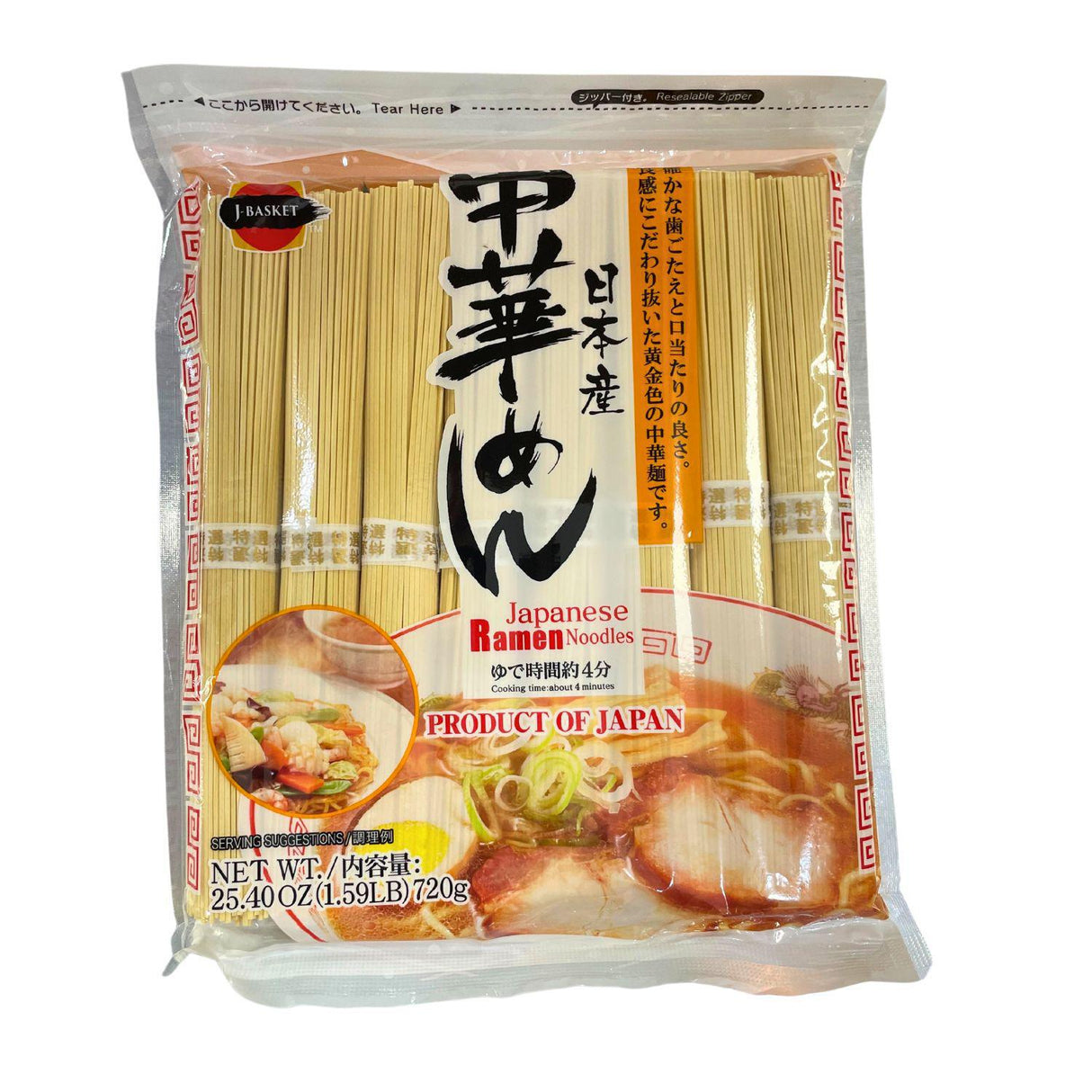 J-BASKET JAPANESE RAMEN CHUKA MEN DRIED NOODLES 25.40OZ/720G - GOHAN Market
