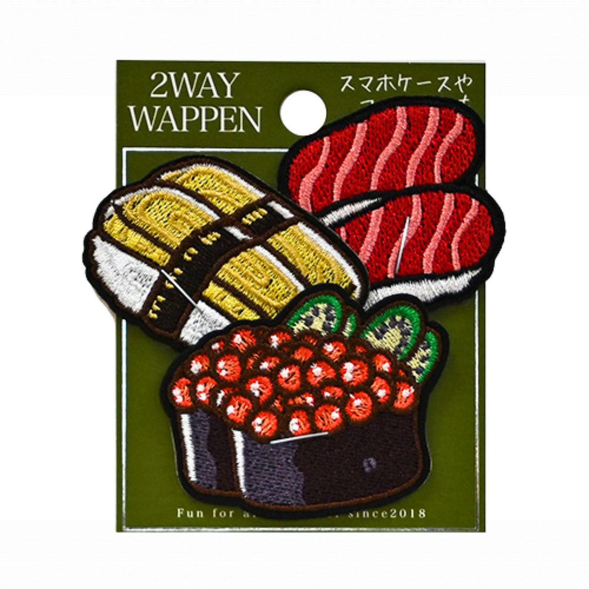 POLYESTER 2-WAY STICKER PATCH SUSHI