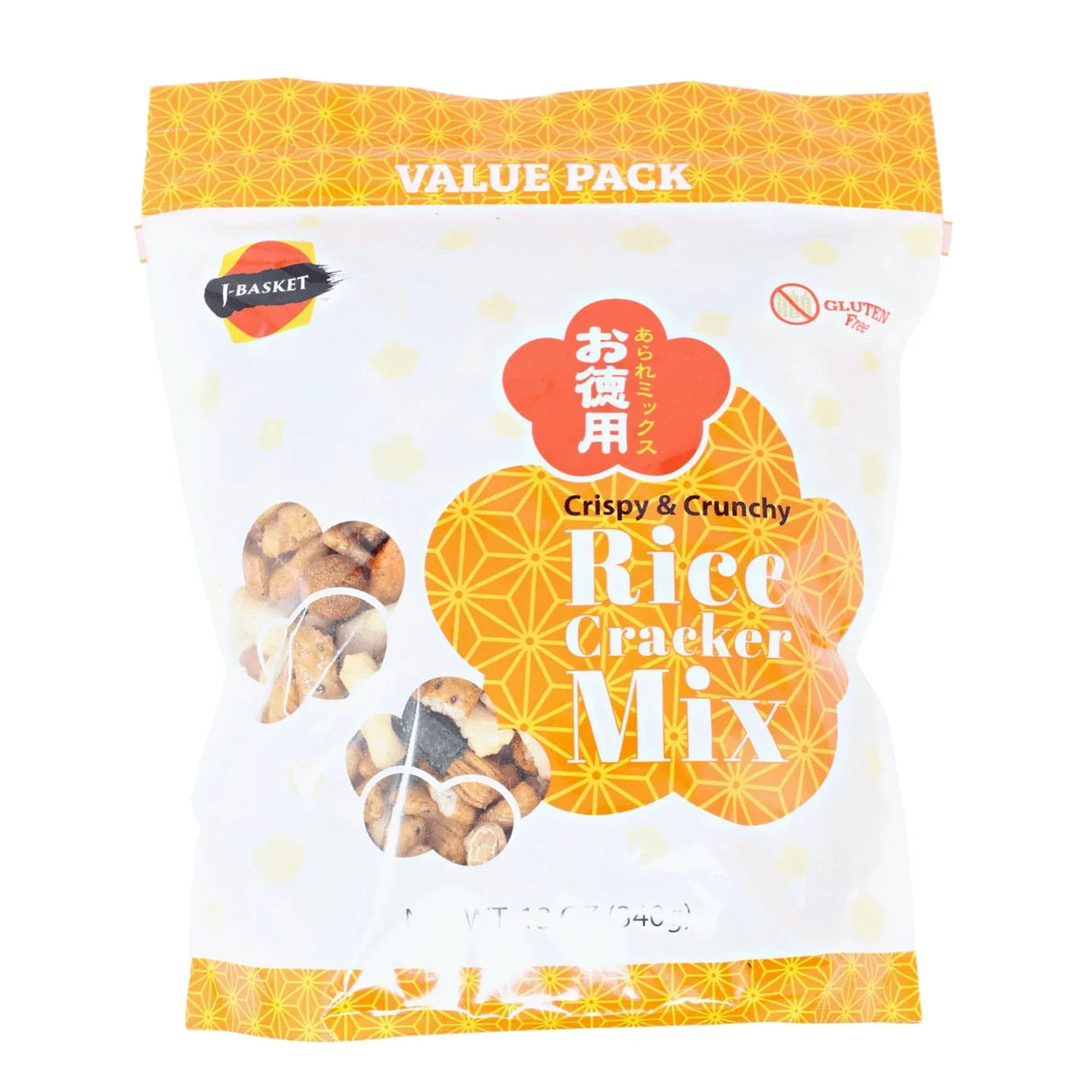 J-BASKET RICE CRACKER MIX VALUE PACK GLUTEN FREE 12OZ/340G