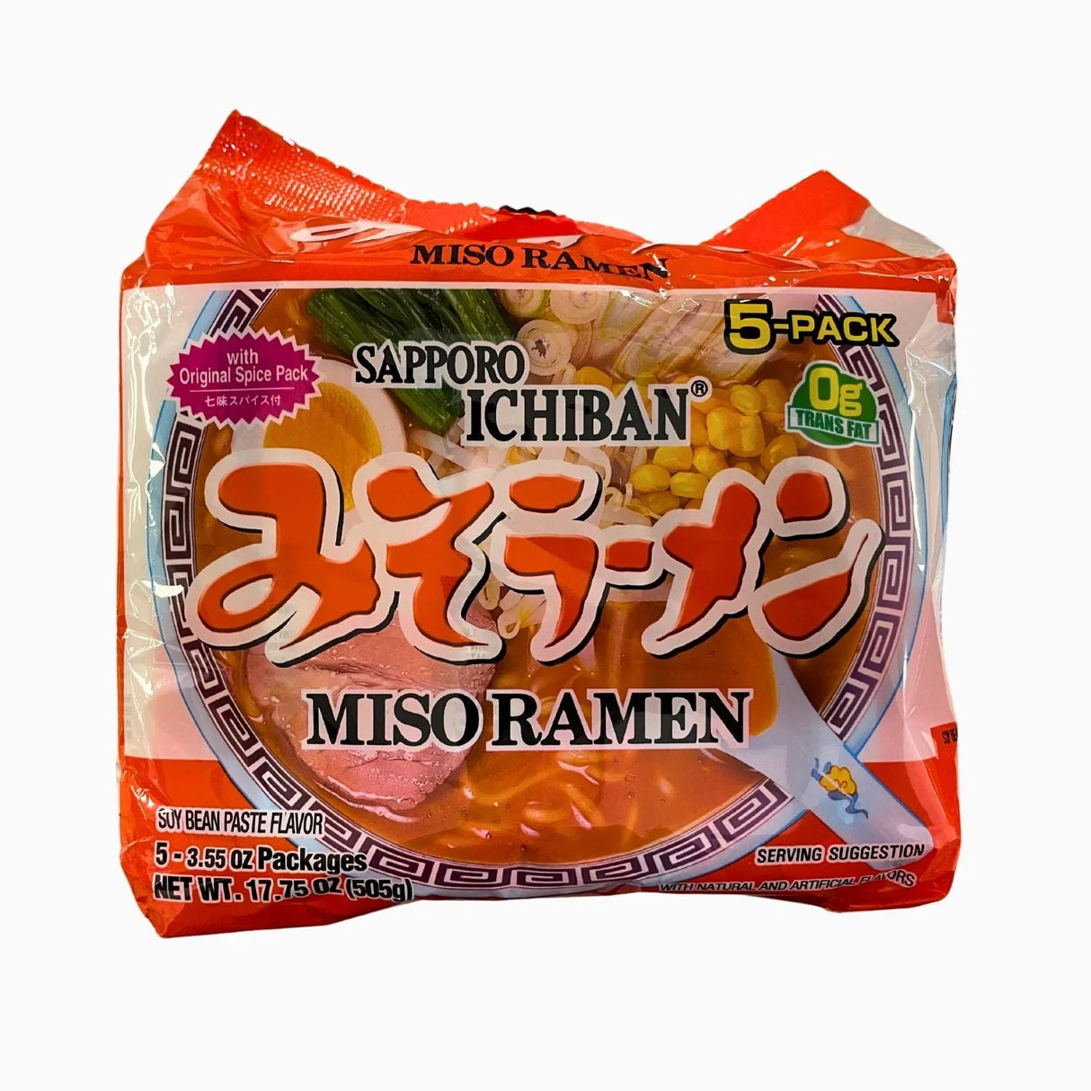 SAPPORO ICHIBAN MISO RAMEN 5PACK 17.75OZ/505G - GOHAN Market