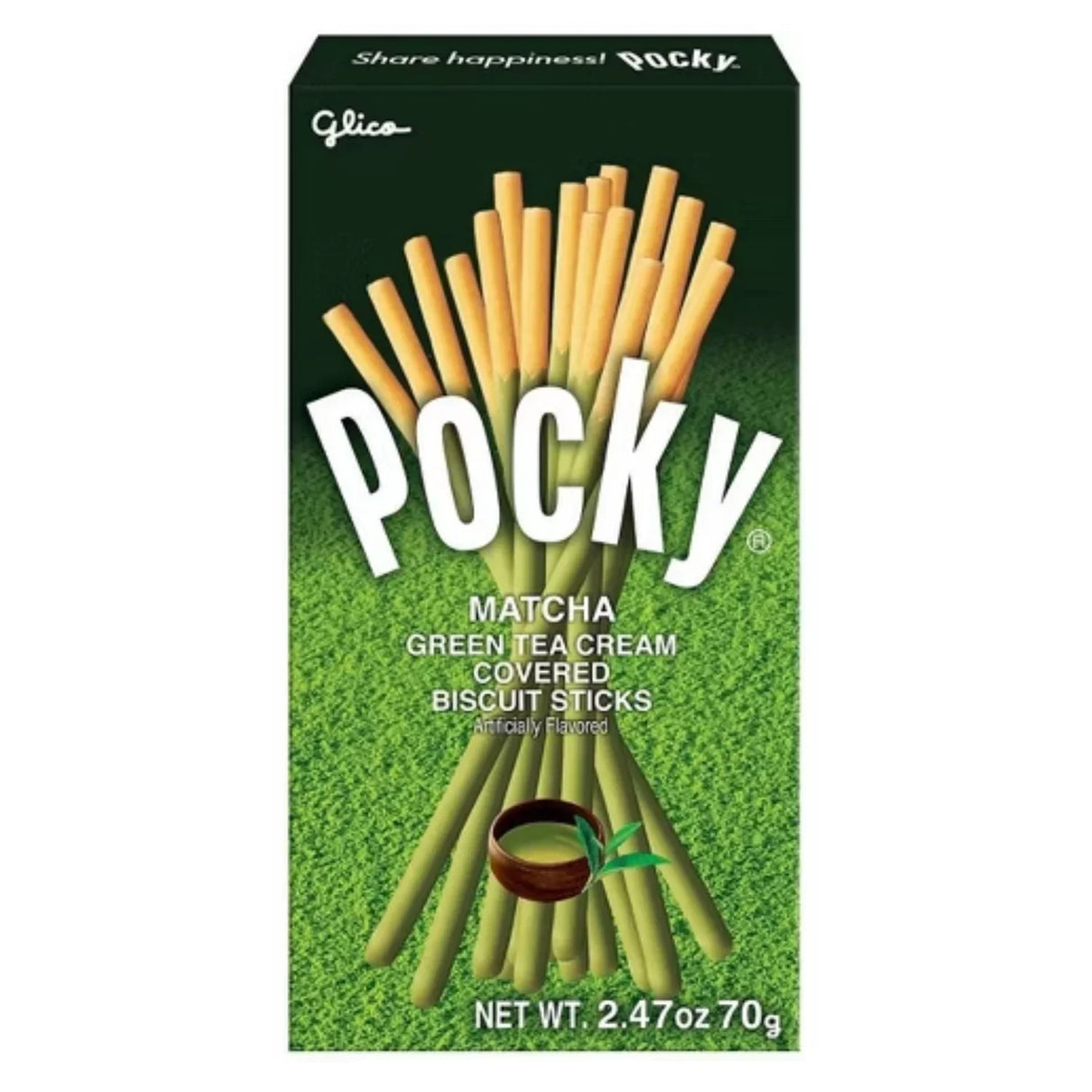 GLICO POCKY MATCHA GREEN TEA COATED BISCUIT STICKS 2.47OZ/70G - GOHAN Market