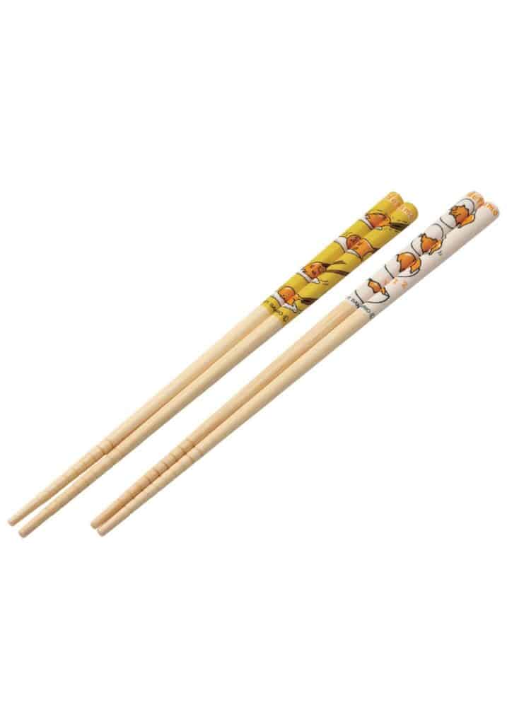GUDETAMA BAMBOO CHOPSTICKS 2PCS SET SHAKING EGG