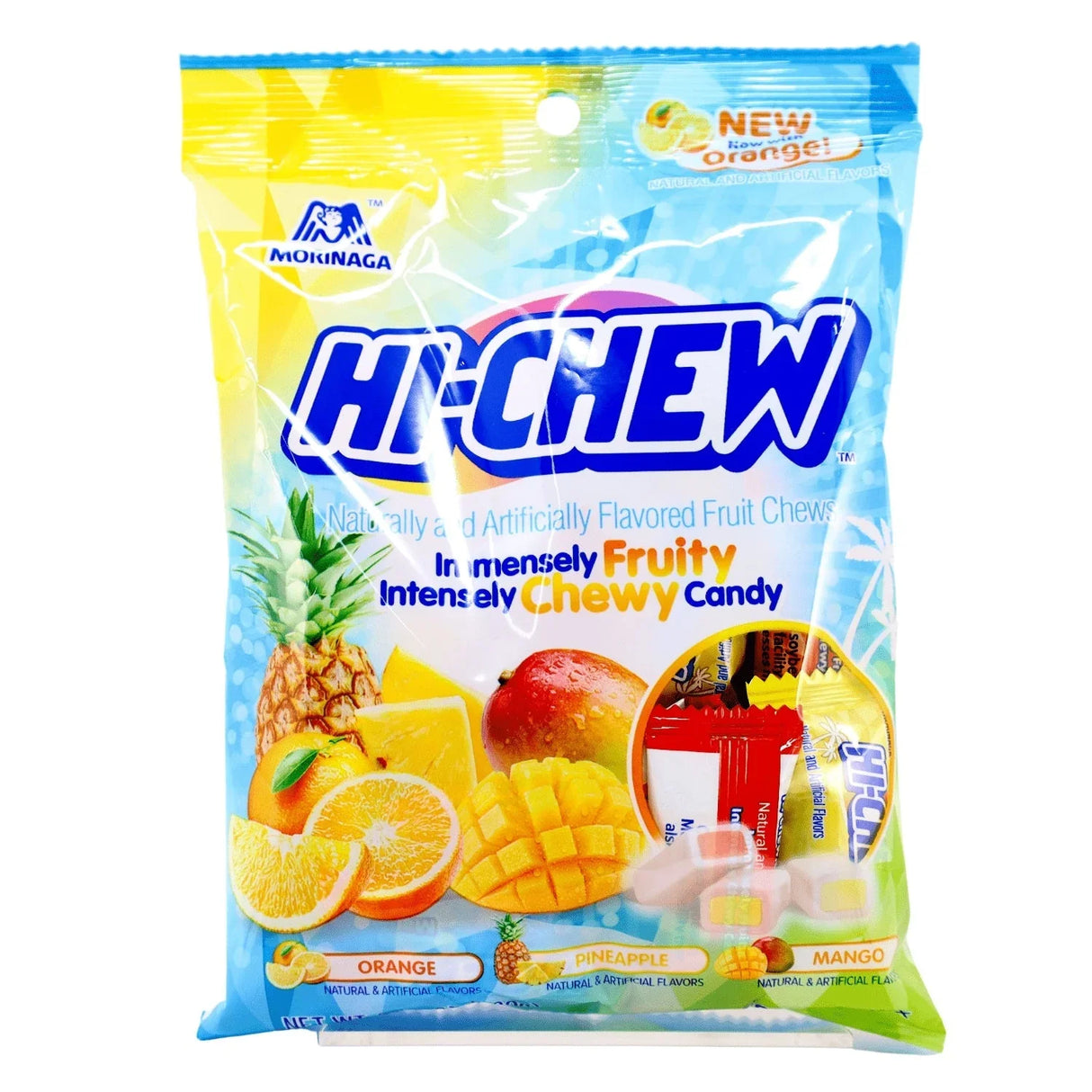 HI-CHEW TROPICAL MIX BAG 3.53OZ/100G ORANGE, PINEAPPLE, MANGO