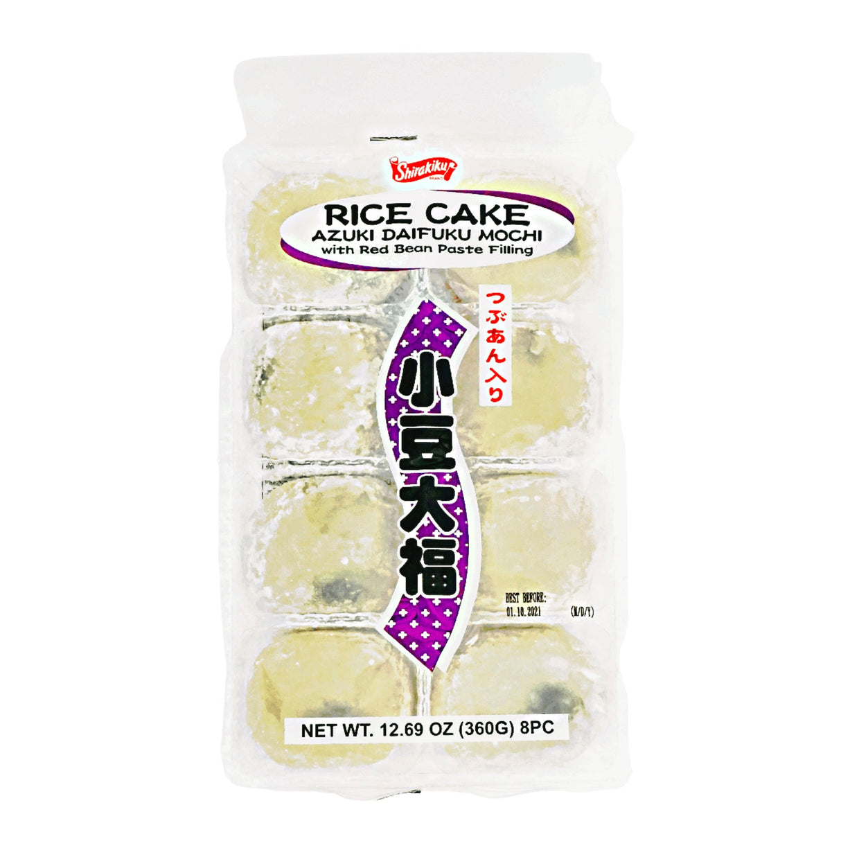 SHIRAKIKU AZUKI DAIFUKU MOCHI RICE CAKE 8P 12.69OZ/360G