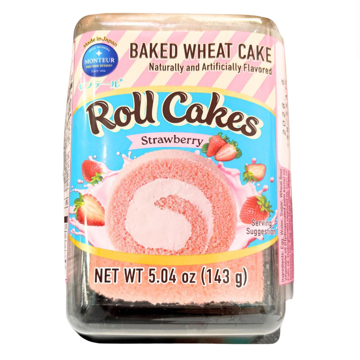 SWEETS ROLL CAKE STRAWBERRY 5P 5.36OZ/152G - GOHAN Market