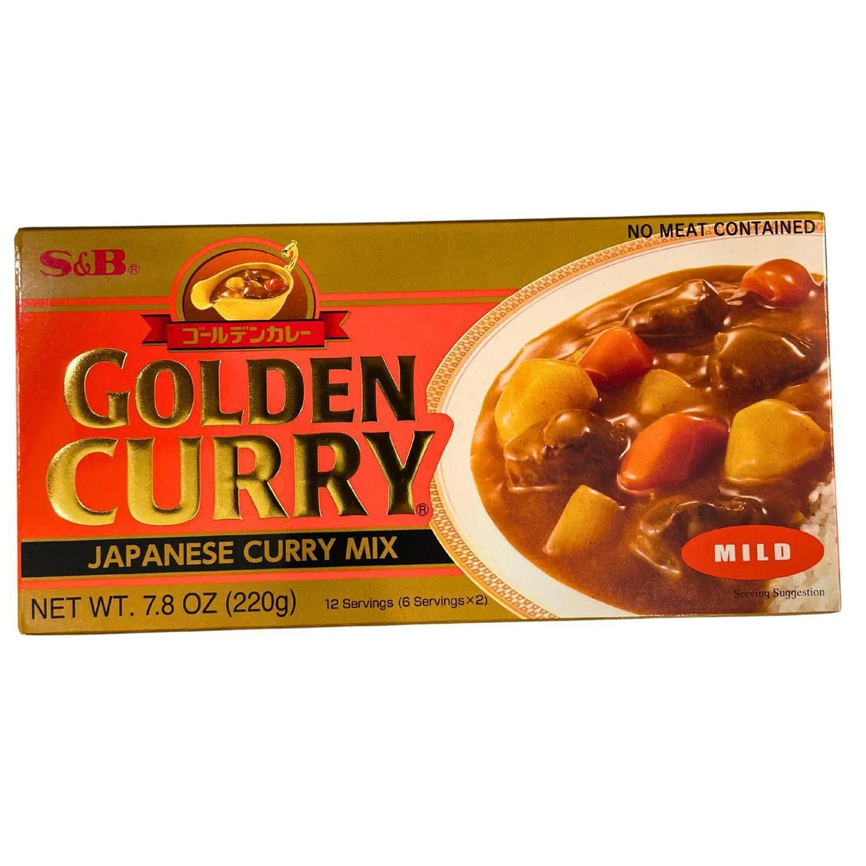 SB GOLDEN CURRY JAPANESE CURRY MIX MILD 6 SERVINGS X 2 7.8OZ/220G - GOHAN Market