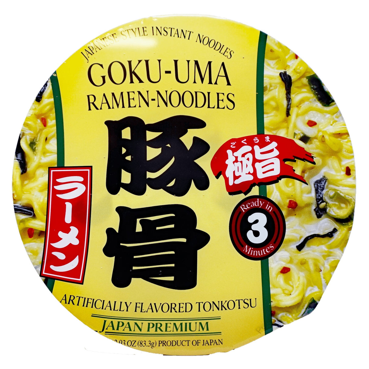 EXPIRING ON 5/12/2024 GOKU-UMA RAMEN-NOODLE TONKOTSU FLAVOR 2.93OZ/83.3G