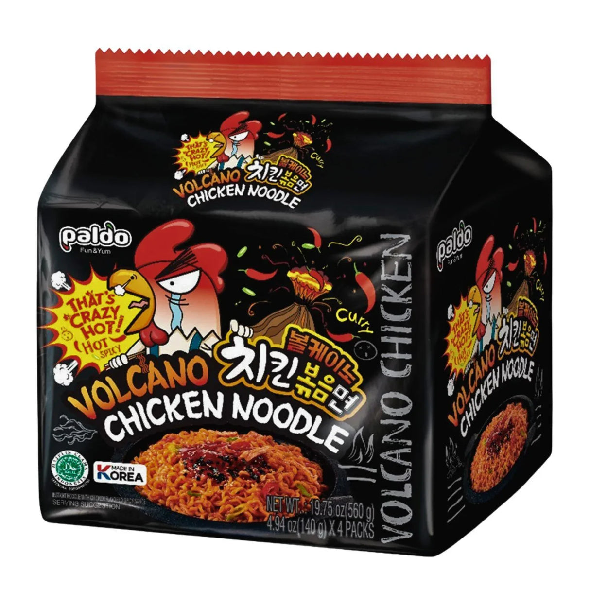 PALDO VOLCANO CHICKEN NOODLE 4P 19.75OZ - GOHAN Market