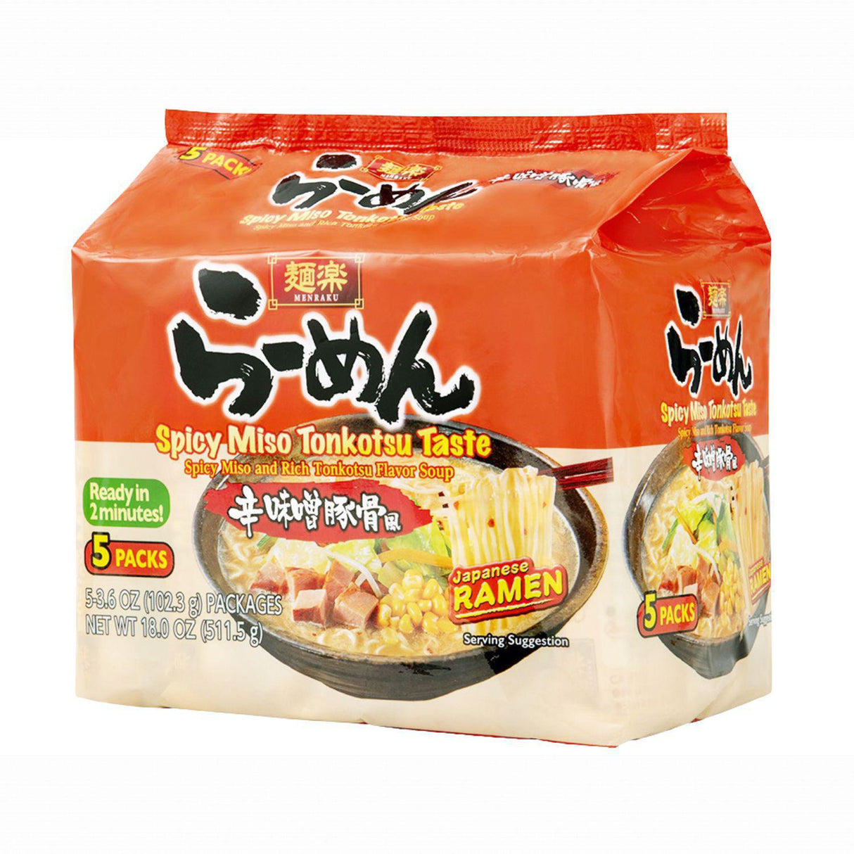 HIKARI MENRAKU SPICY MISO TONKOTSU 5PK 18OZ