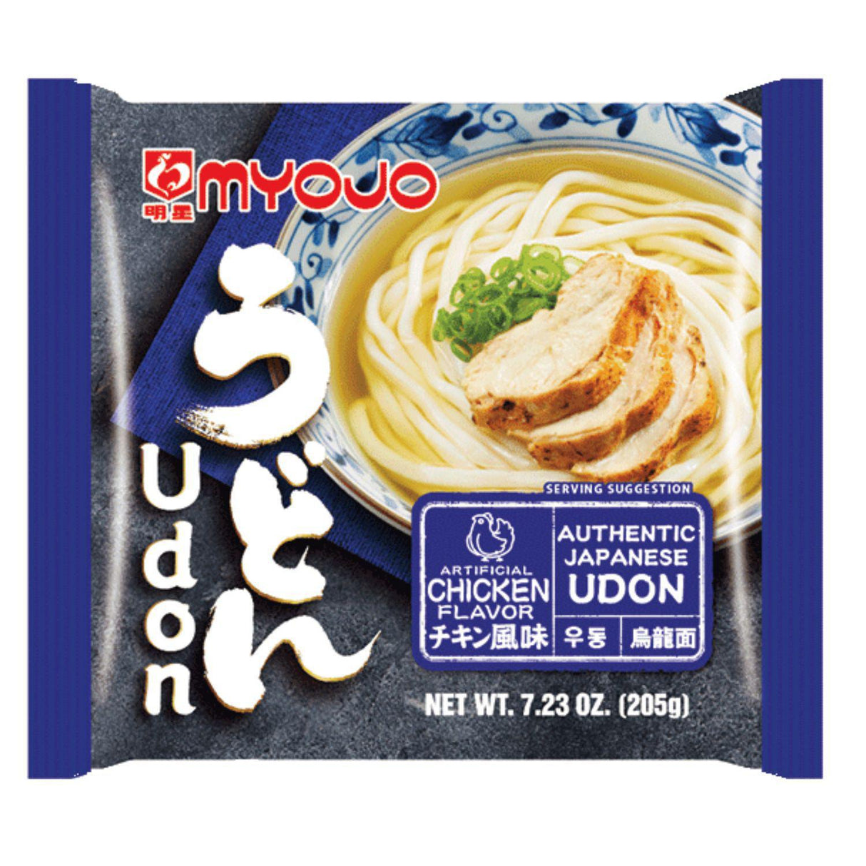 MYOJO UDON W/SOUP CHICKEN FLAVOR 7.23OZ/205G
