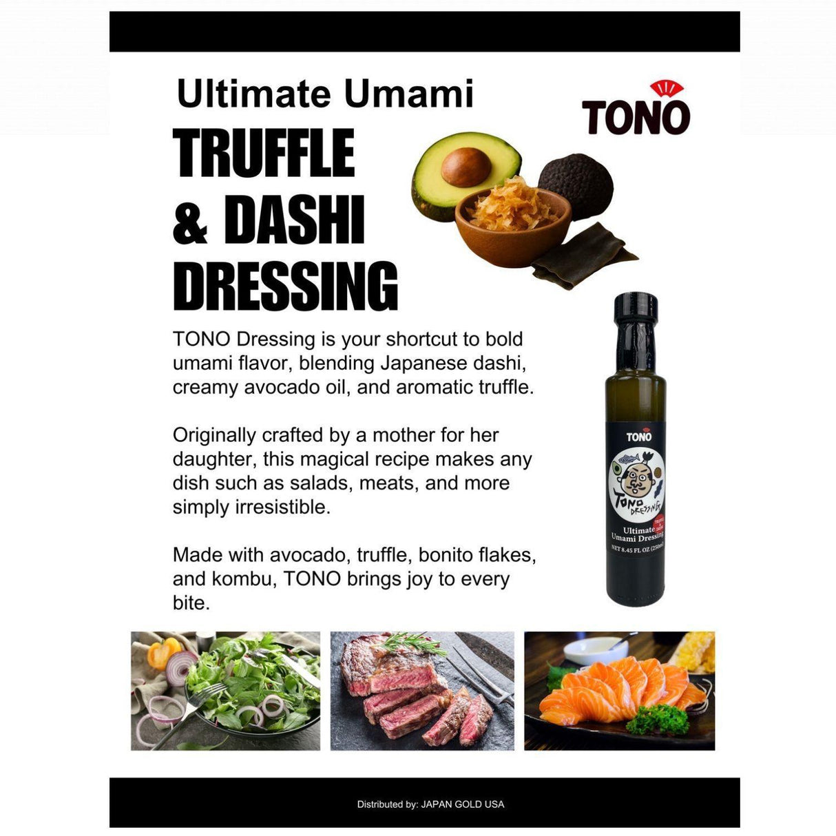 TONO UMAMI DRESSING 8.45OZ/250ML