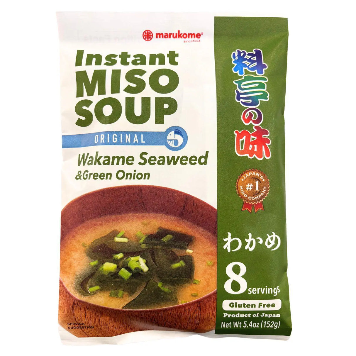 MARUKOME INSTANT MISO SOUP NO MSG ADDED WAKAME SEAWEED 5.5OZ - GOHAN Market