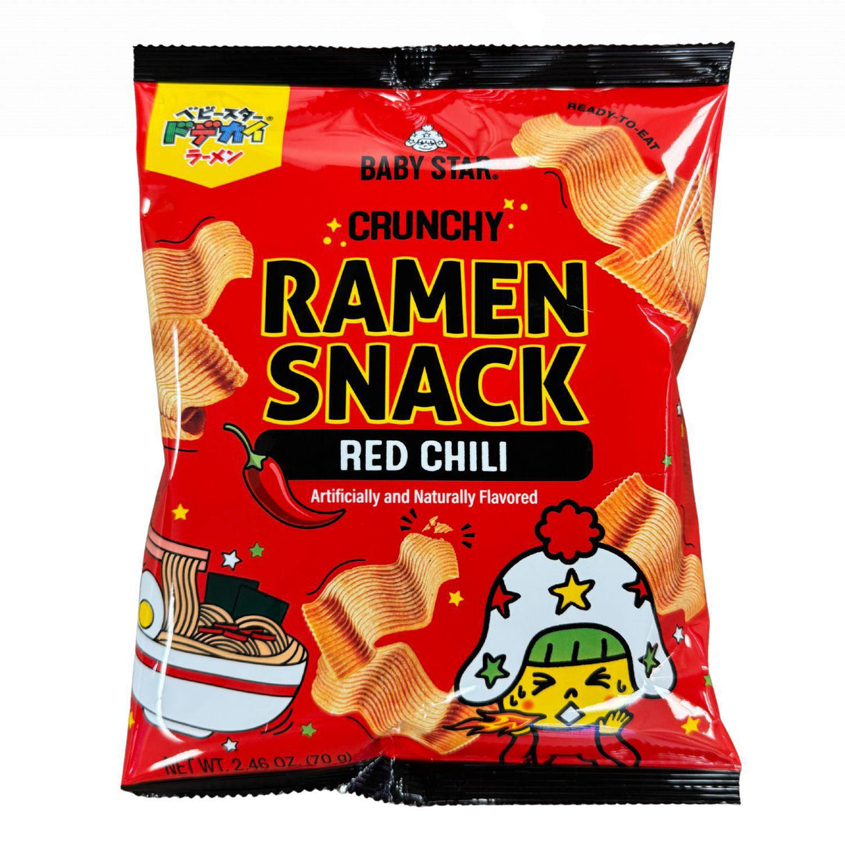 BABY STAR CRUNCY WIDE RED CHILI 2.46OZ/70G - GOHAN Market