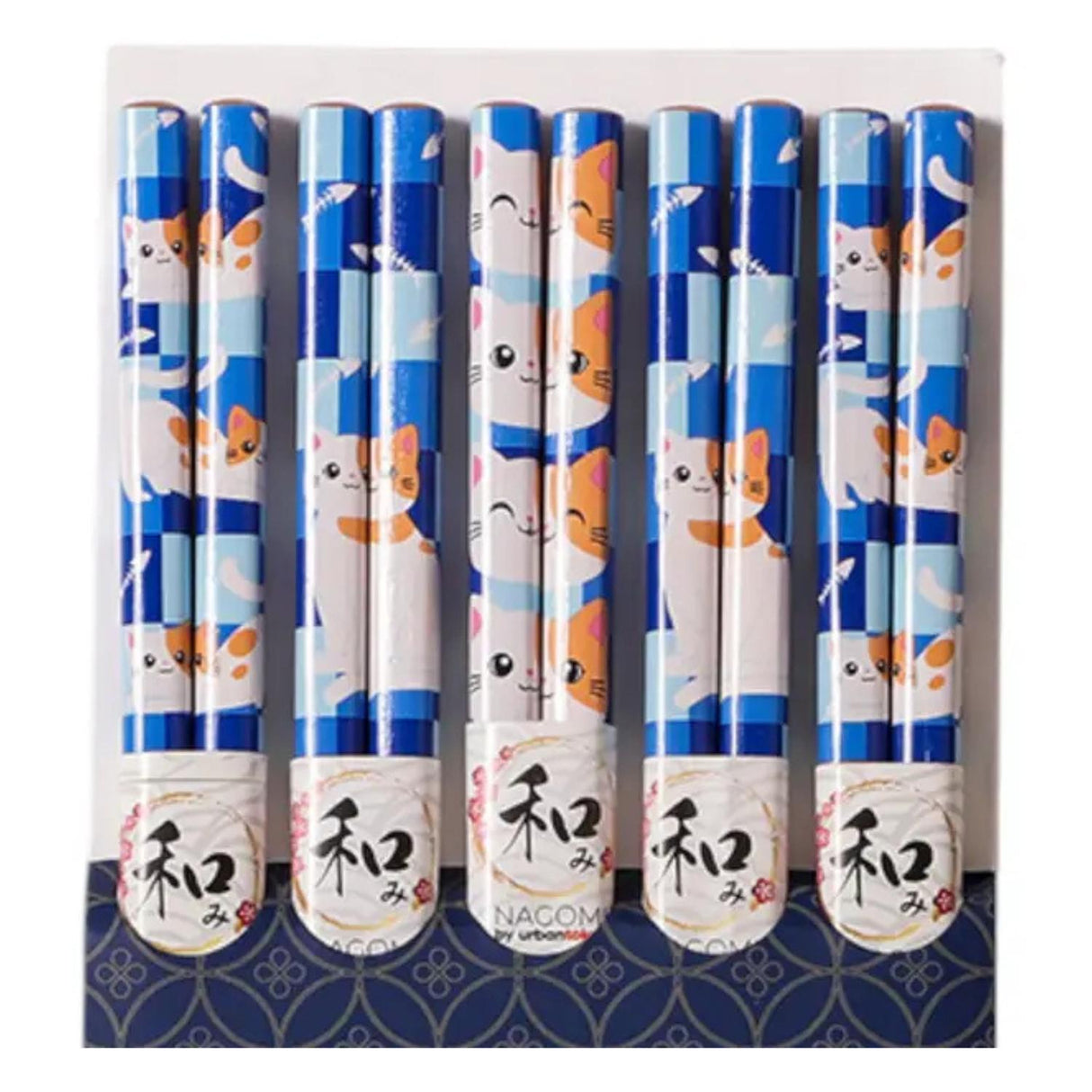 5 PIECE CHOPSTICKS SET NEKO FRIENDS