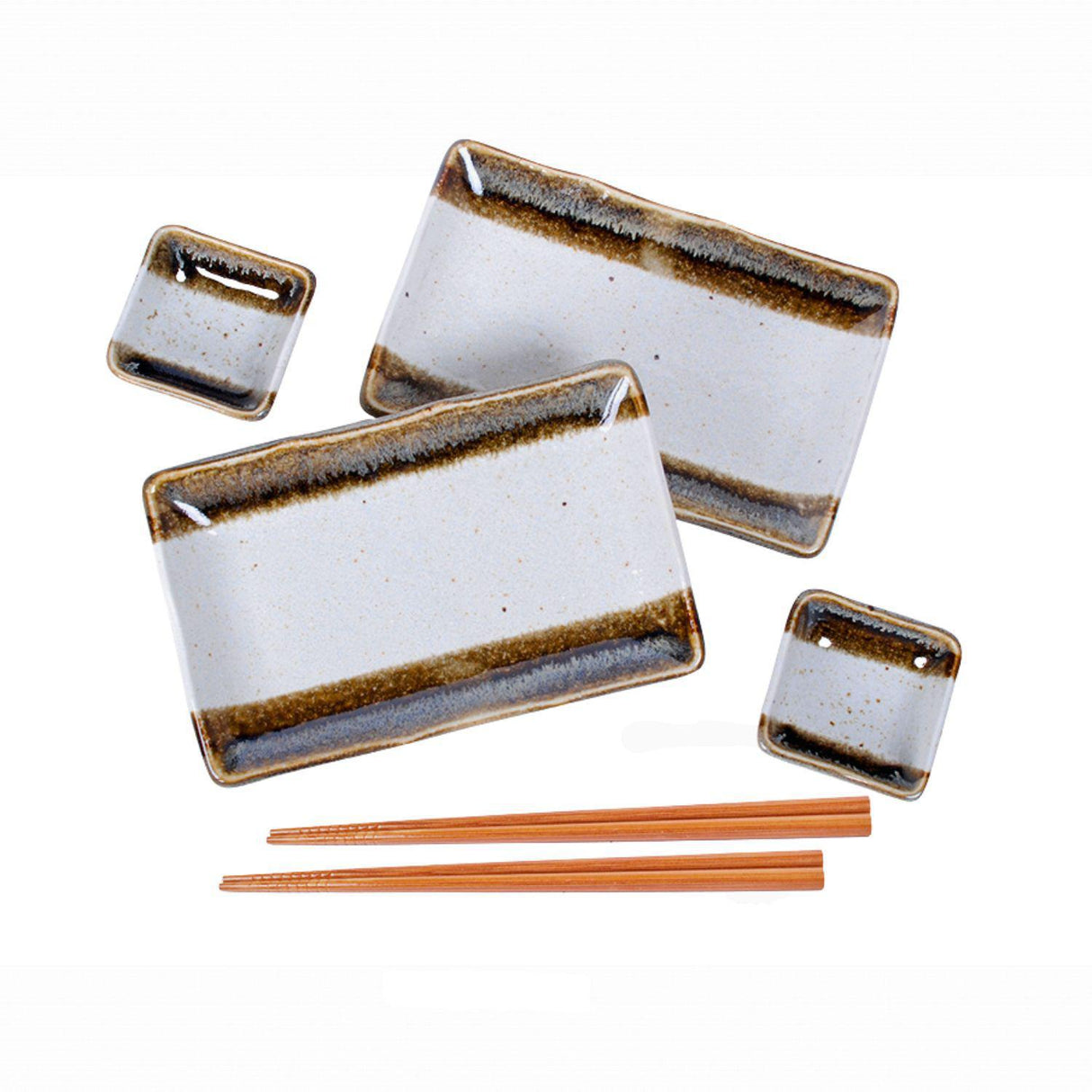 6PC PLATE/DISH/CHOPSTICK SET