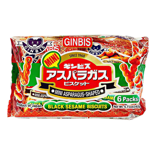 Ginbis Mini Asparagus Shaped Biscuits 6 pk 5.71oz/162g - GOHAN Market