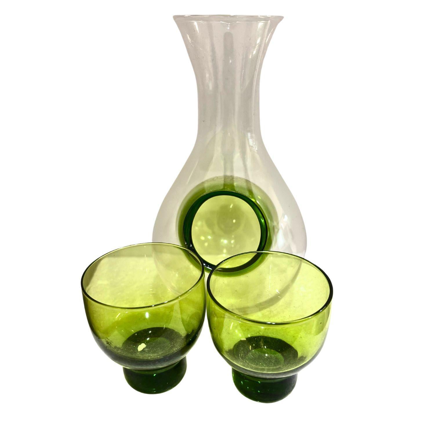 GLASS SAKE SET GREEN