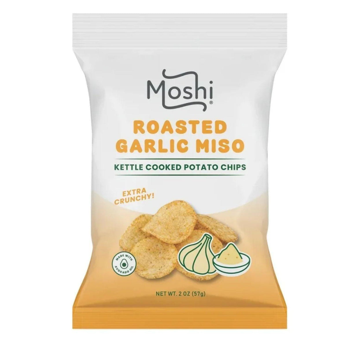 MOSHI ROASTED CARLIC MISO CHIPS 2OZ