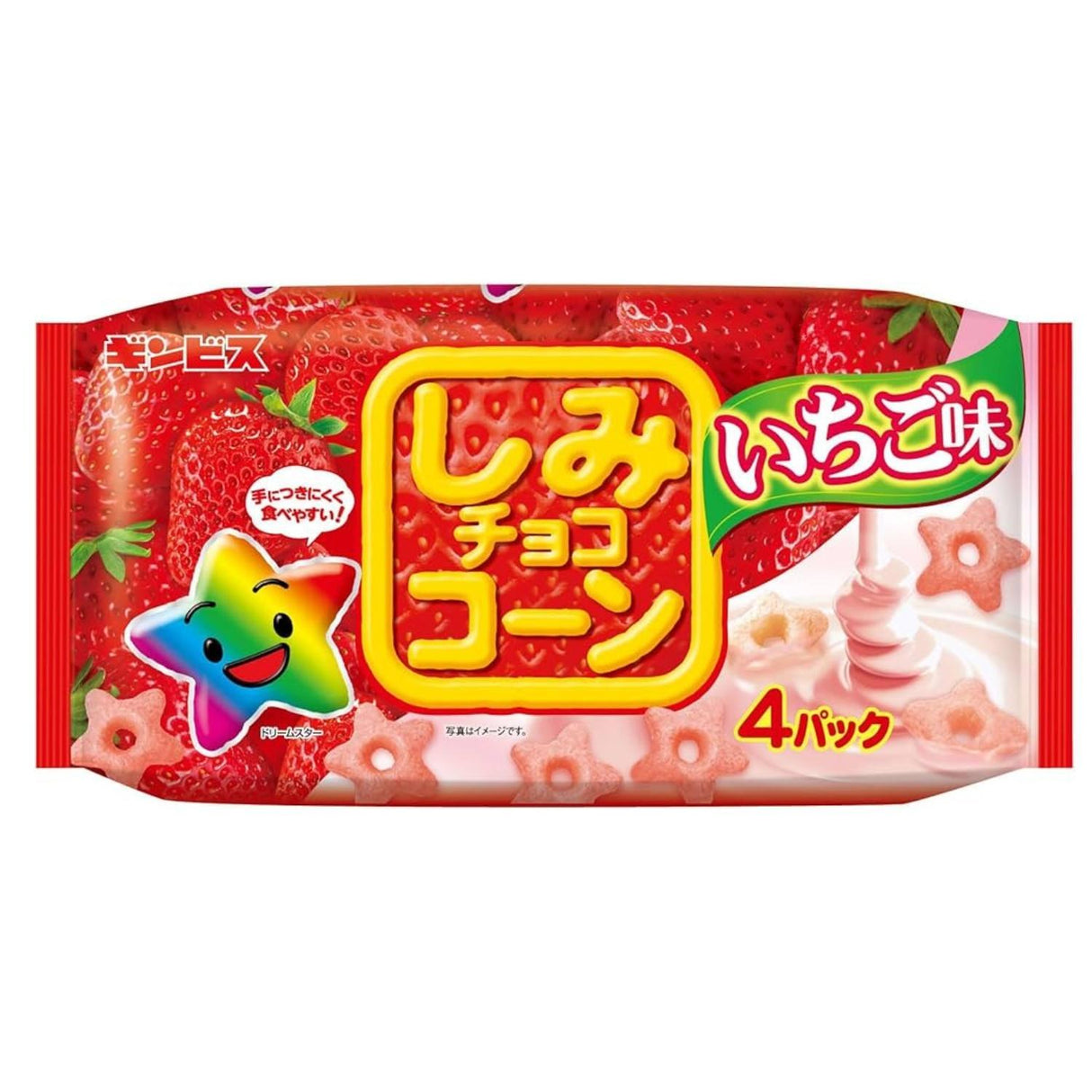EXPIRING ON 7/31/2026 GINBIS SHIMI CHOCO CORN STRAWBERRY 3.1OZ