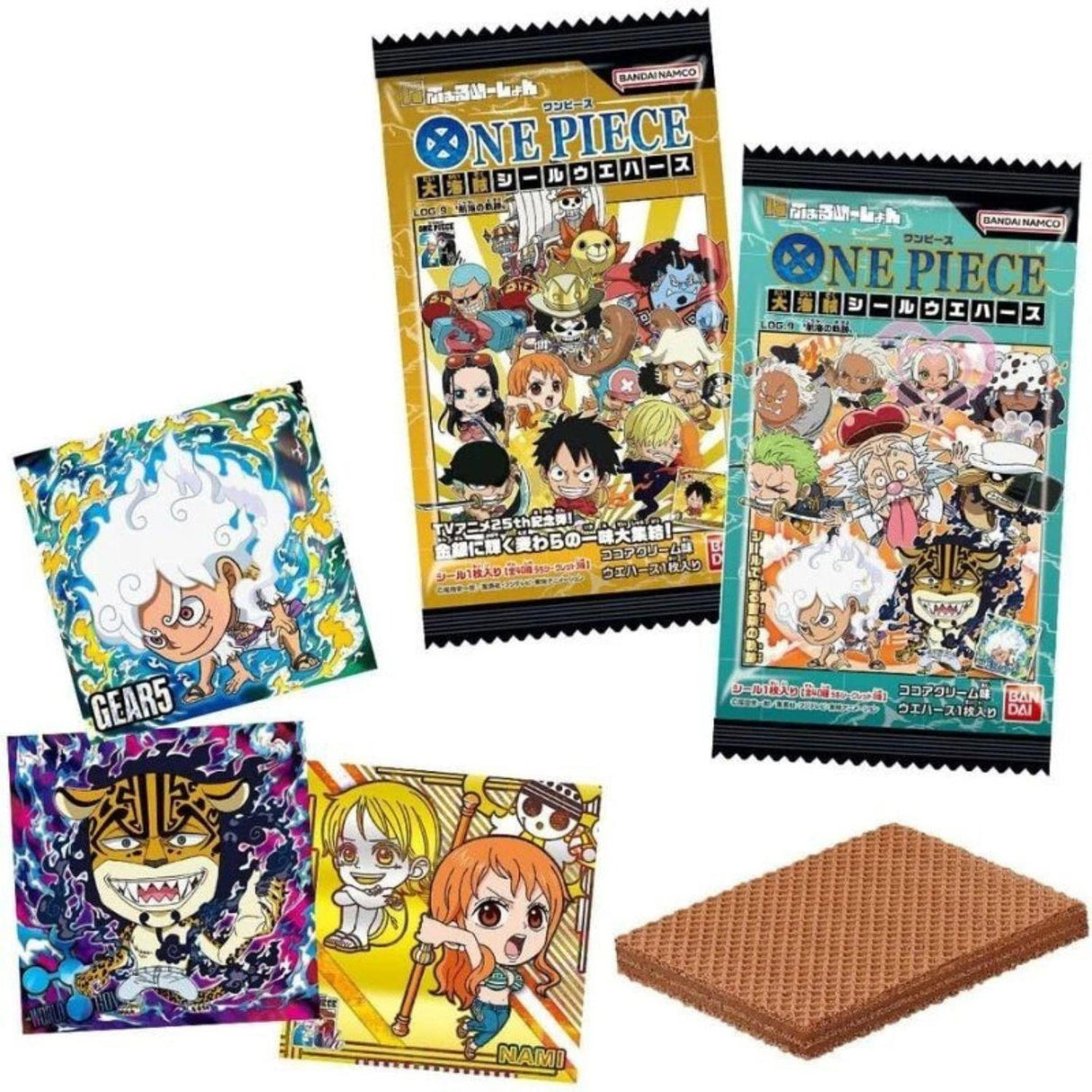 BANDAI ONE PIECE WAFER & STICKER