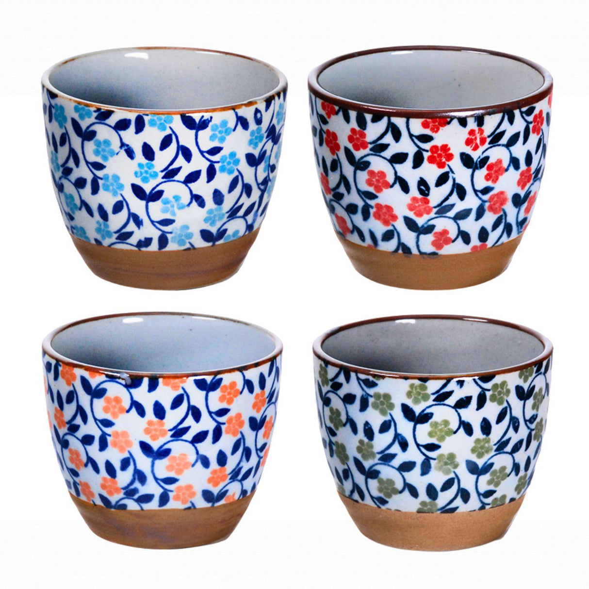 KOBANA ARABESQUE - 4PC TEACUP SET - JAPANESE TRADITIONAL 4OZ
