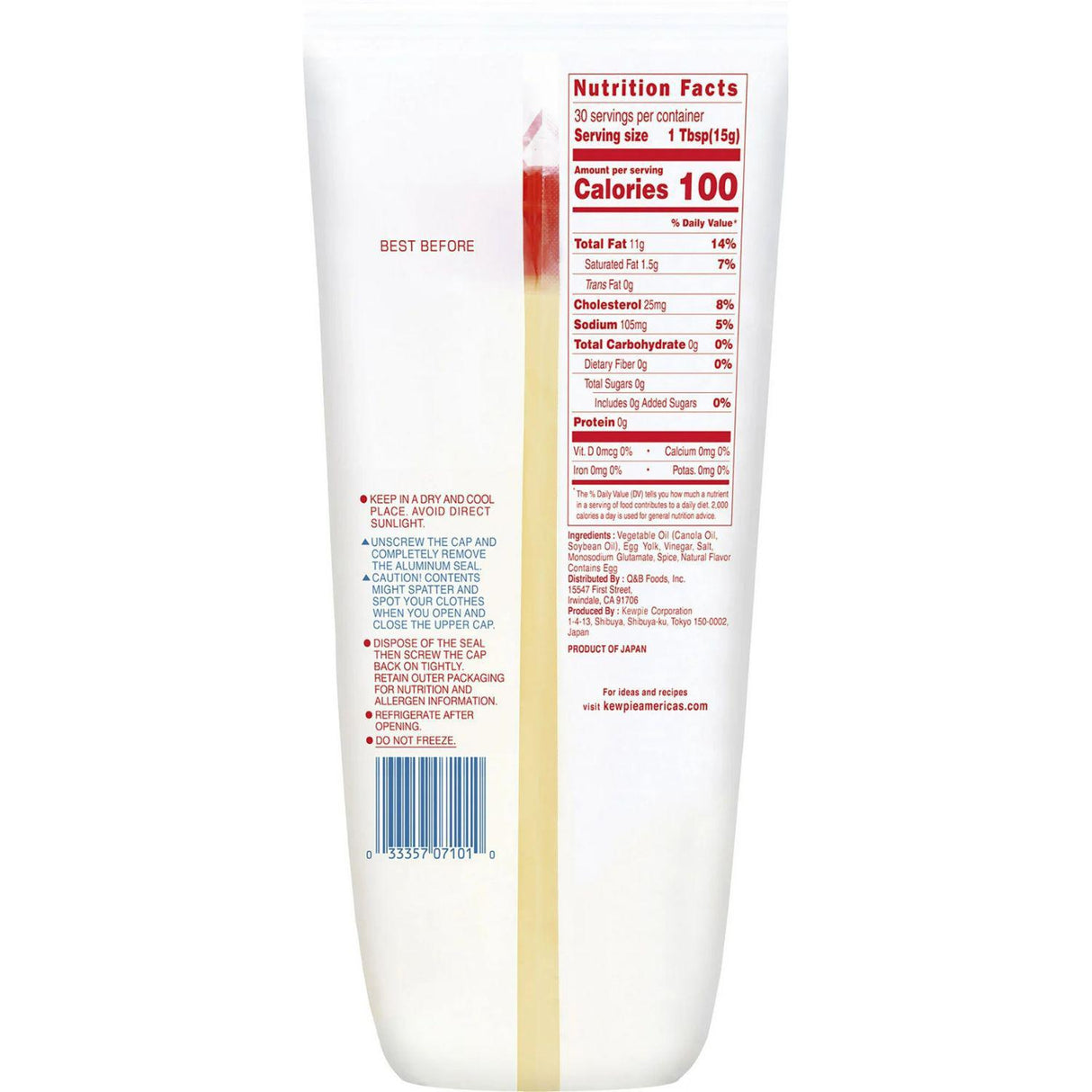 KEWPIE MAYONNAISE 15.72FL OZ/450G