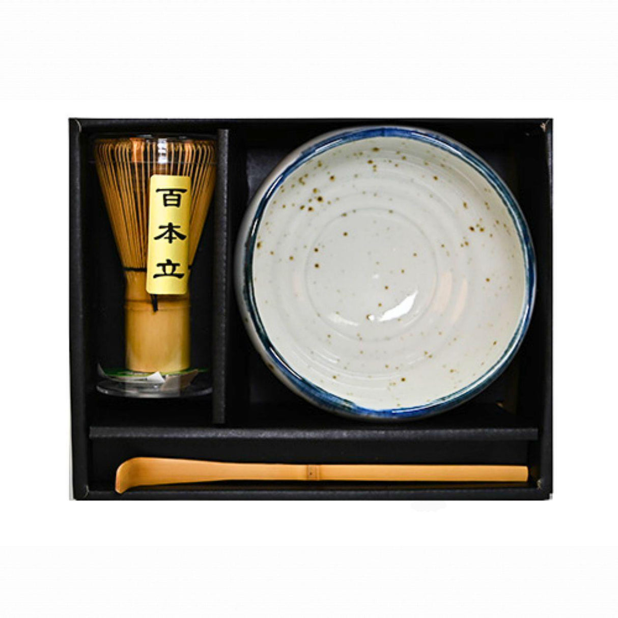 WHITE - MATCHA BOWL W/BAMBOO WHISK & SCOOP