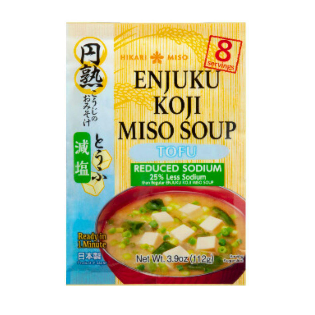 HIKARI MISO ENJUKU MISO SOUP TOFU REDUCED SODIUM 8 SERVINGS 3.9OZ/112G