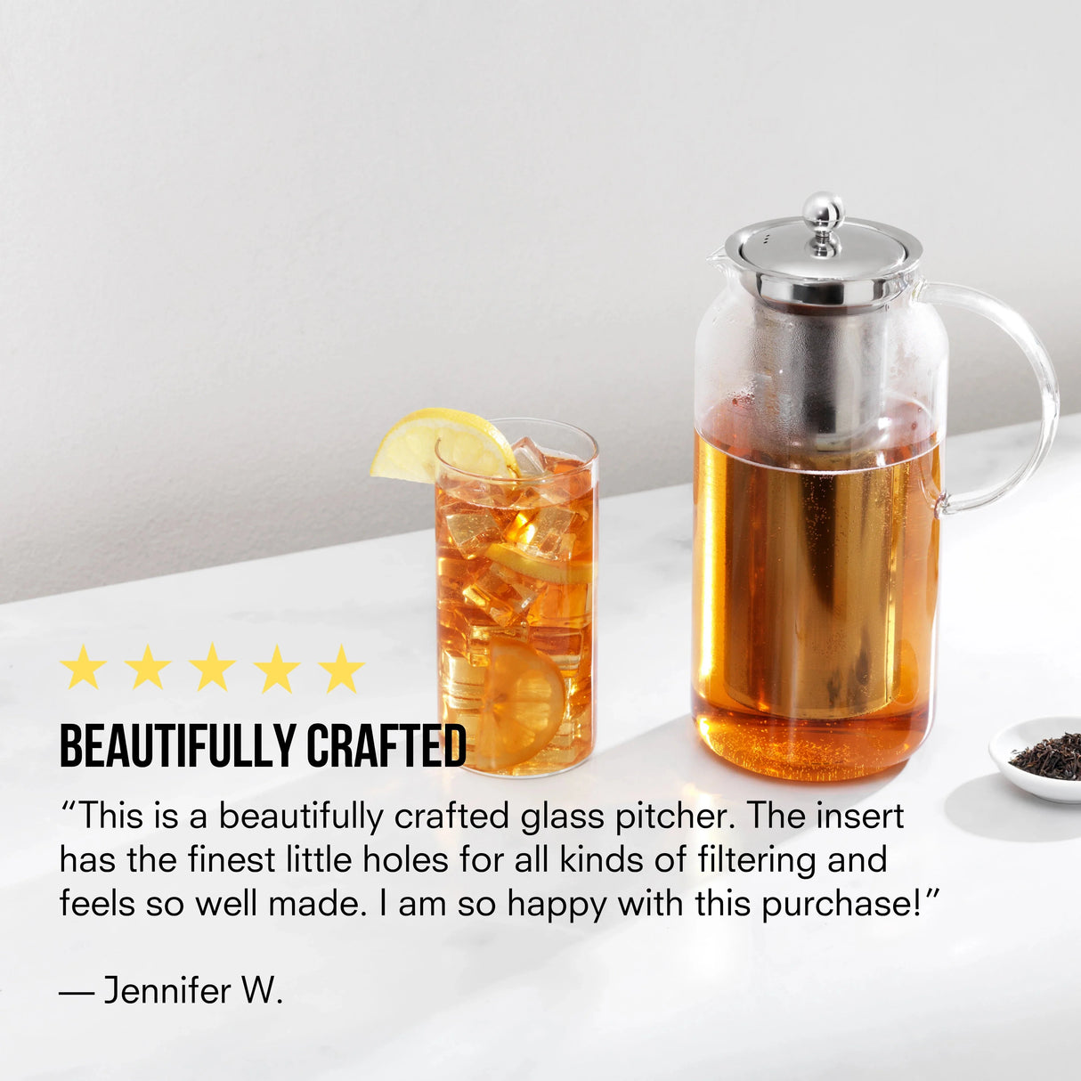 Tea & Water Glass Pitcher with Infuser