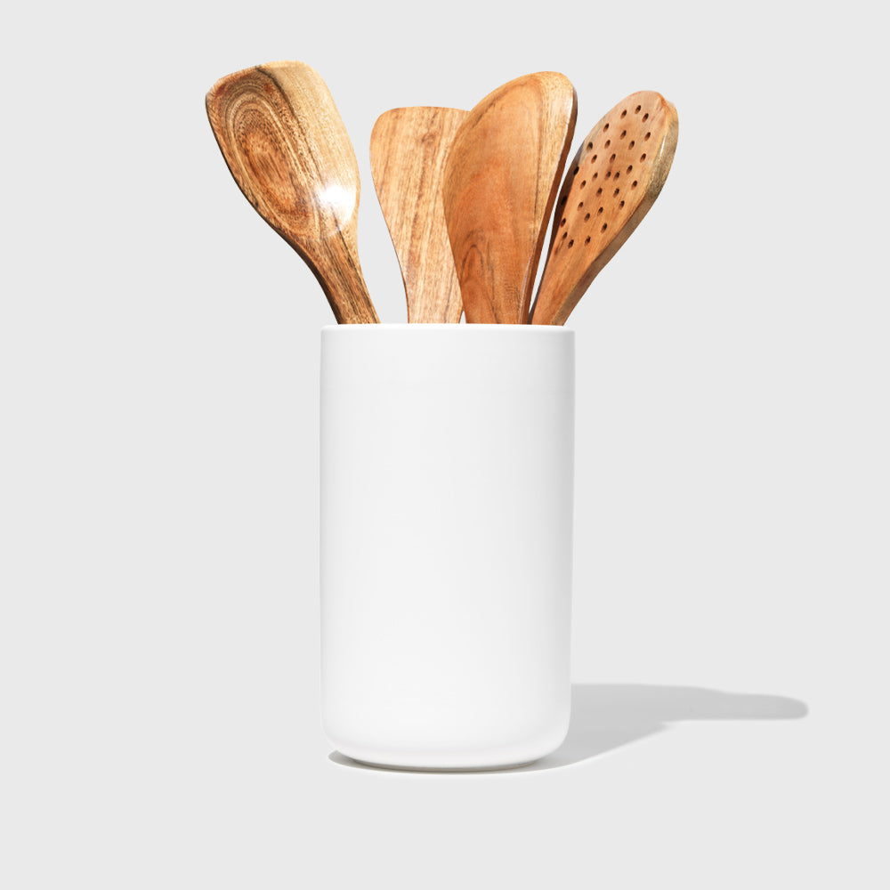 Tall Stoneware Utensil Holder