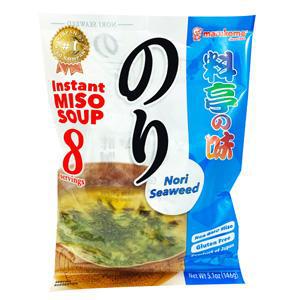 Marukome Instant Miso Soup No Msg Added Nori Seaweed 5.1oz